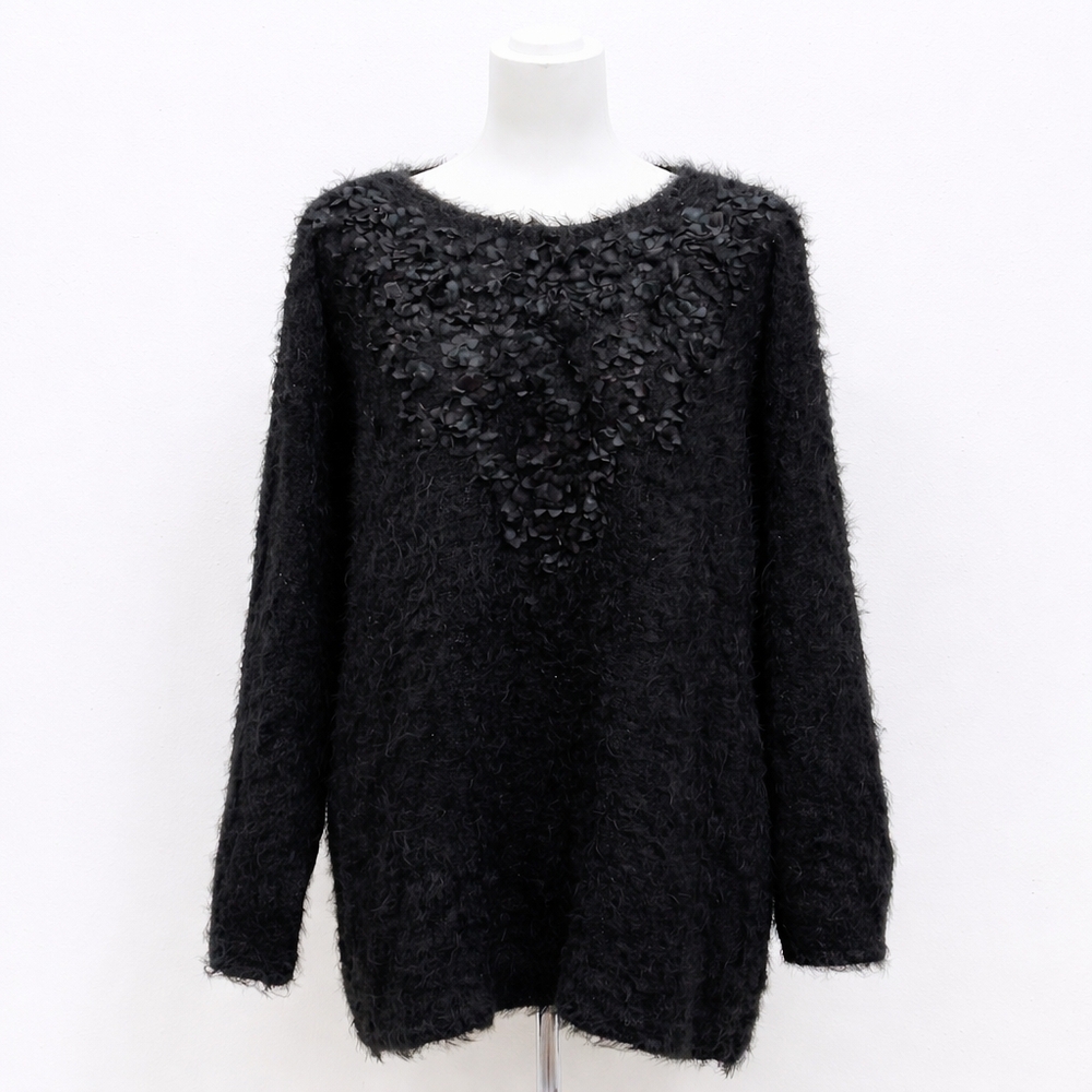 Ruby Rd. Textured Black Sweater Size 2XL